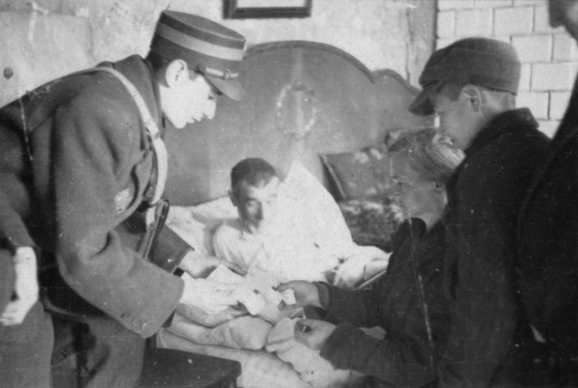 Postman delivering unemployment benefits