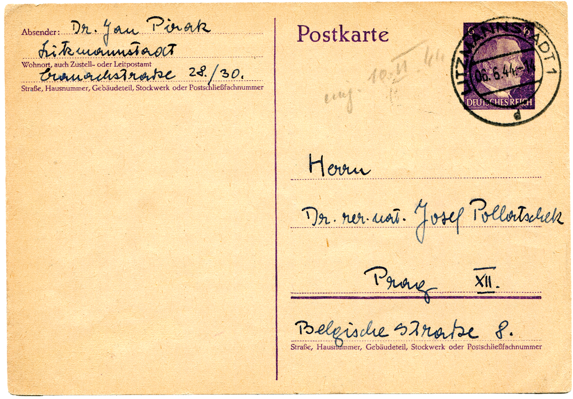 ​​Postcard sent after lifting the mail ban, front side