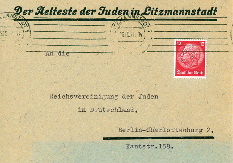 Koperta używana przez Przełożonego Starszeństwa Żydów