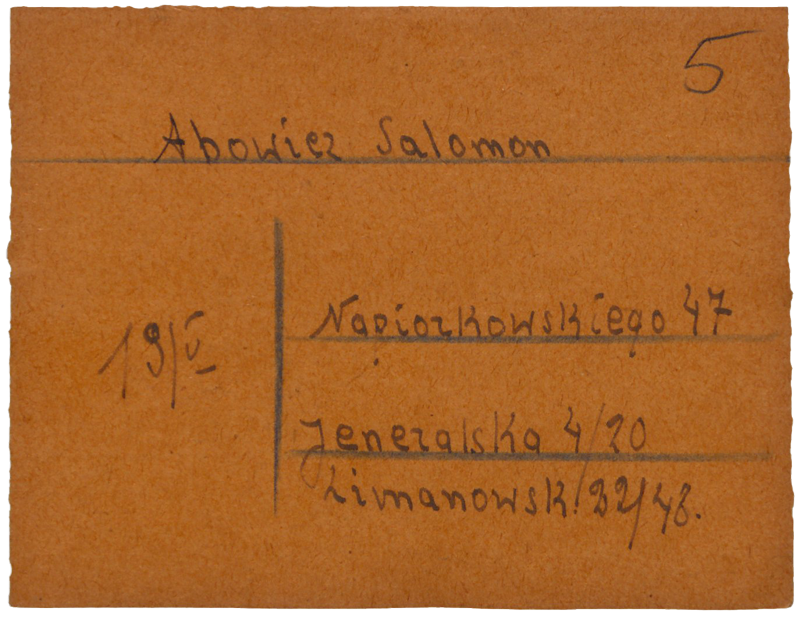 Cards documenting address changes