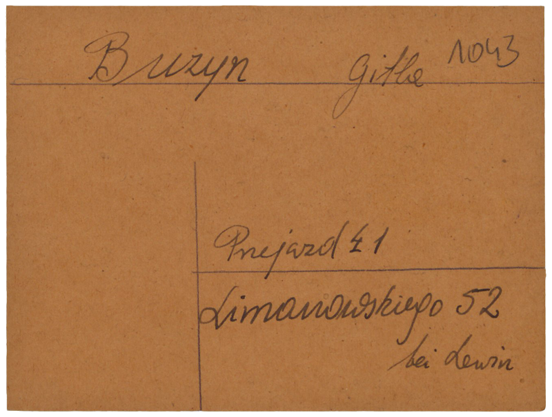 Cards documenting address changes