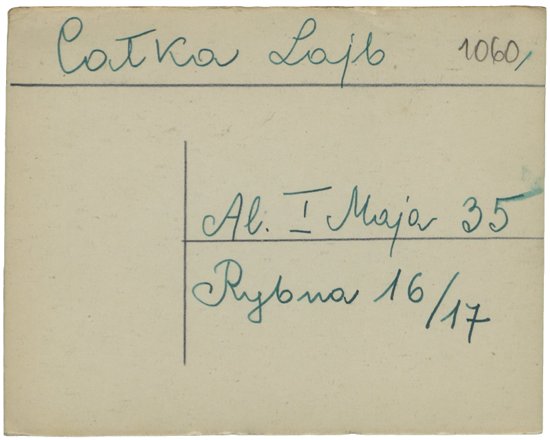 Cards documenting address changes