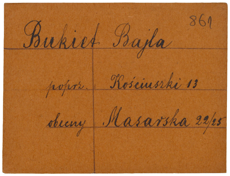 Cards documenting address changes