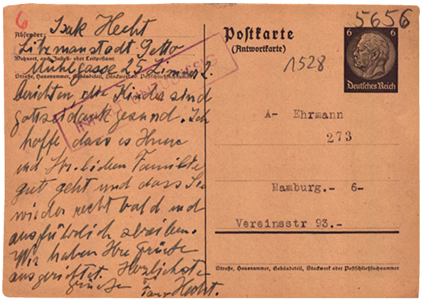 Postcard stopped by the censor